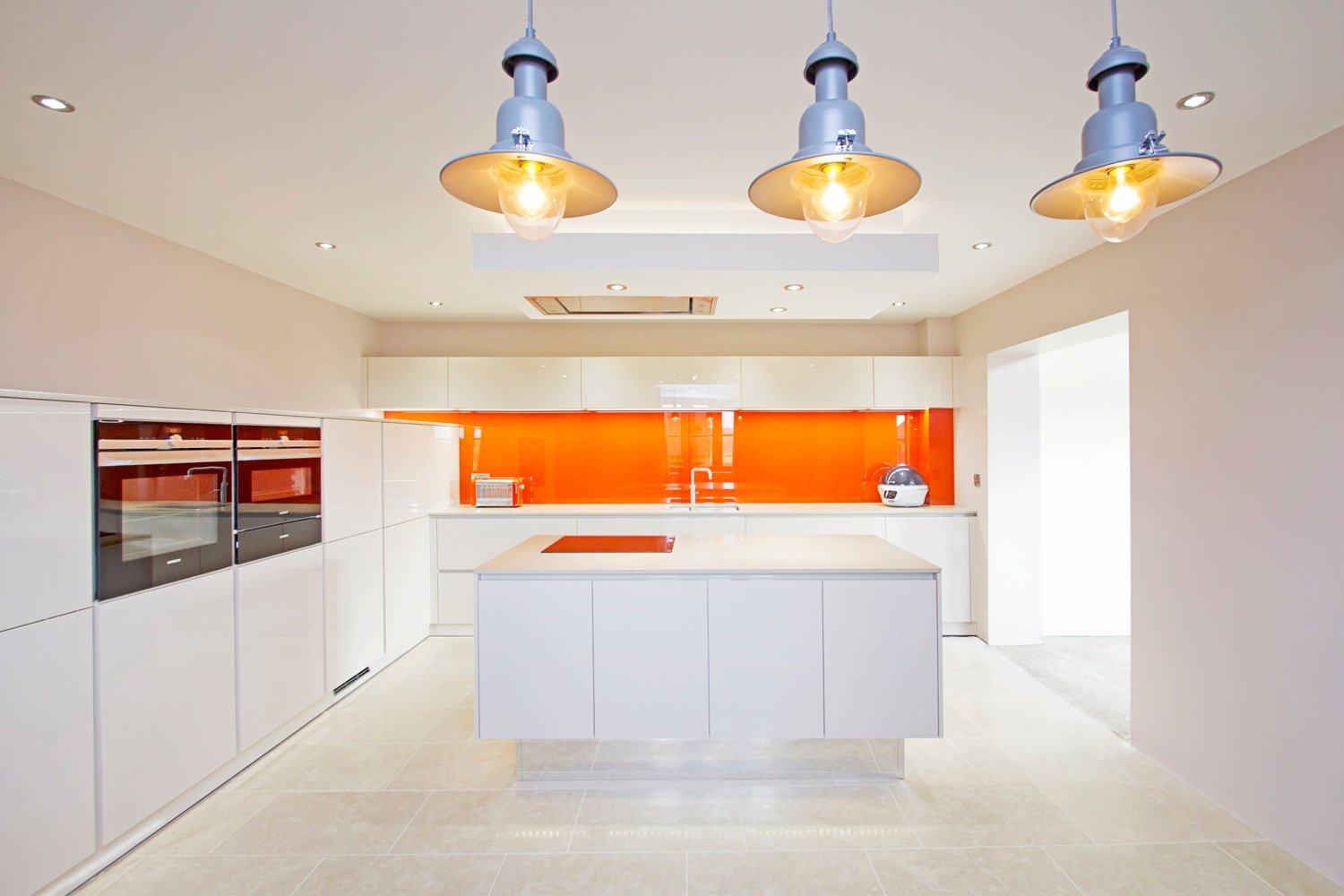 White Contemporary Kitchen Croft Architecture