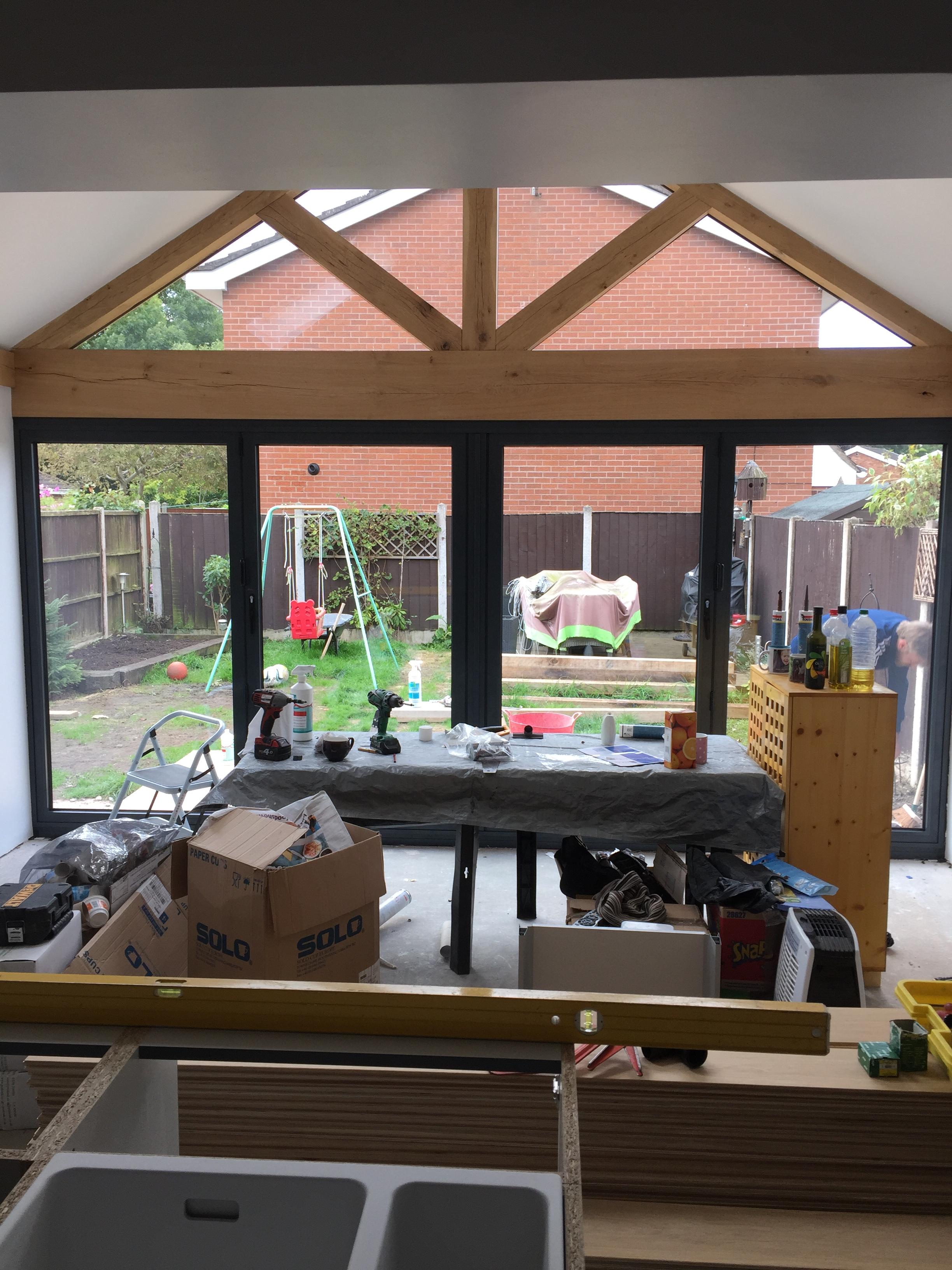 An oak framed kitchen extension Croft Architecture