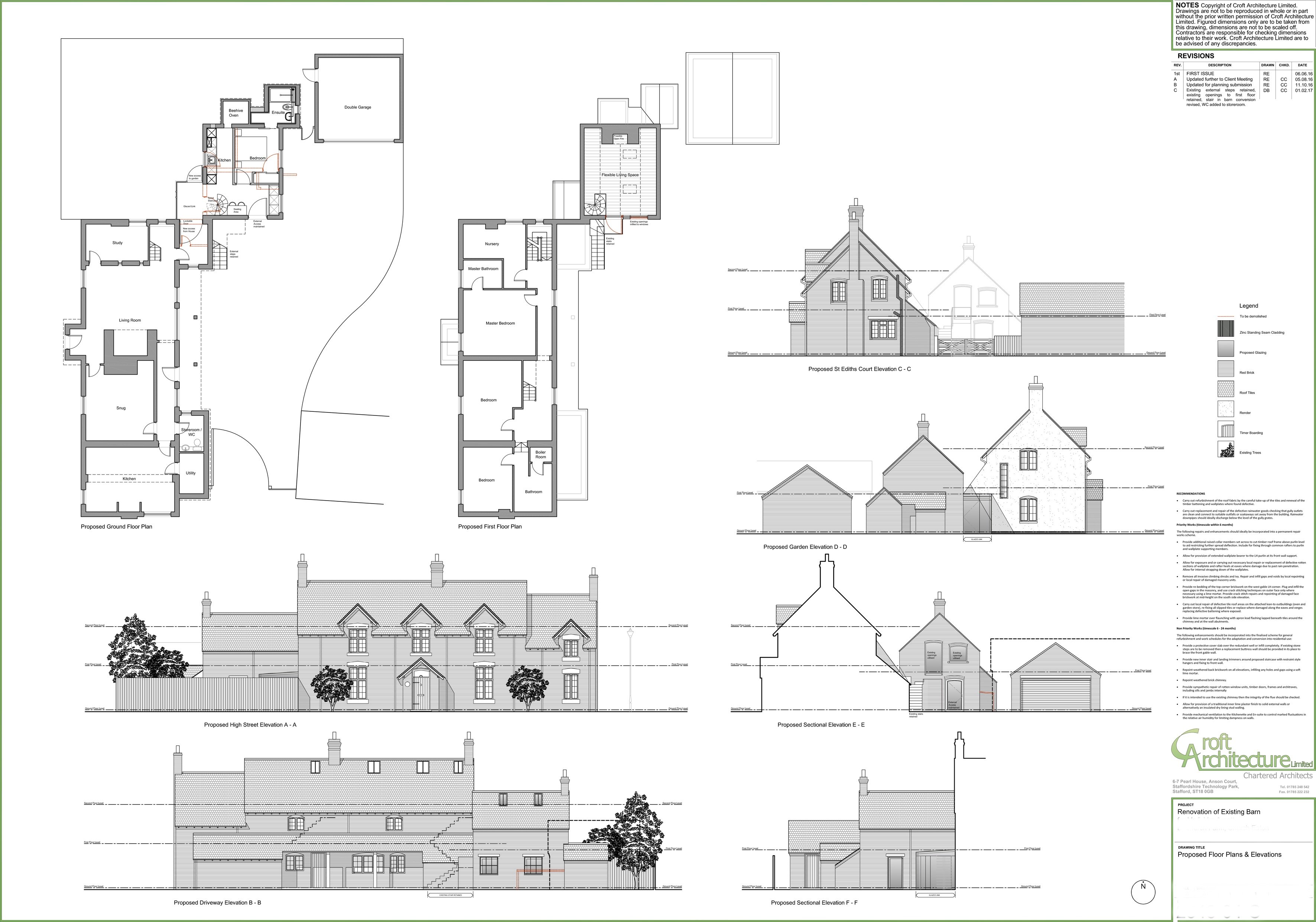 Croft Architecture Barn Conversion Planning Drawings